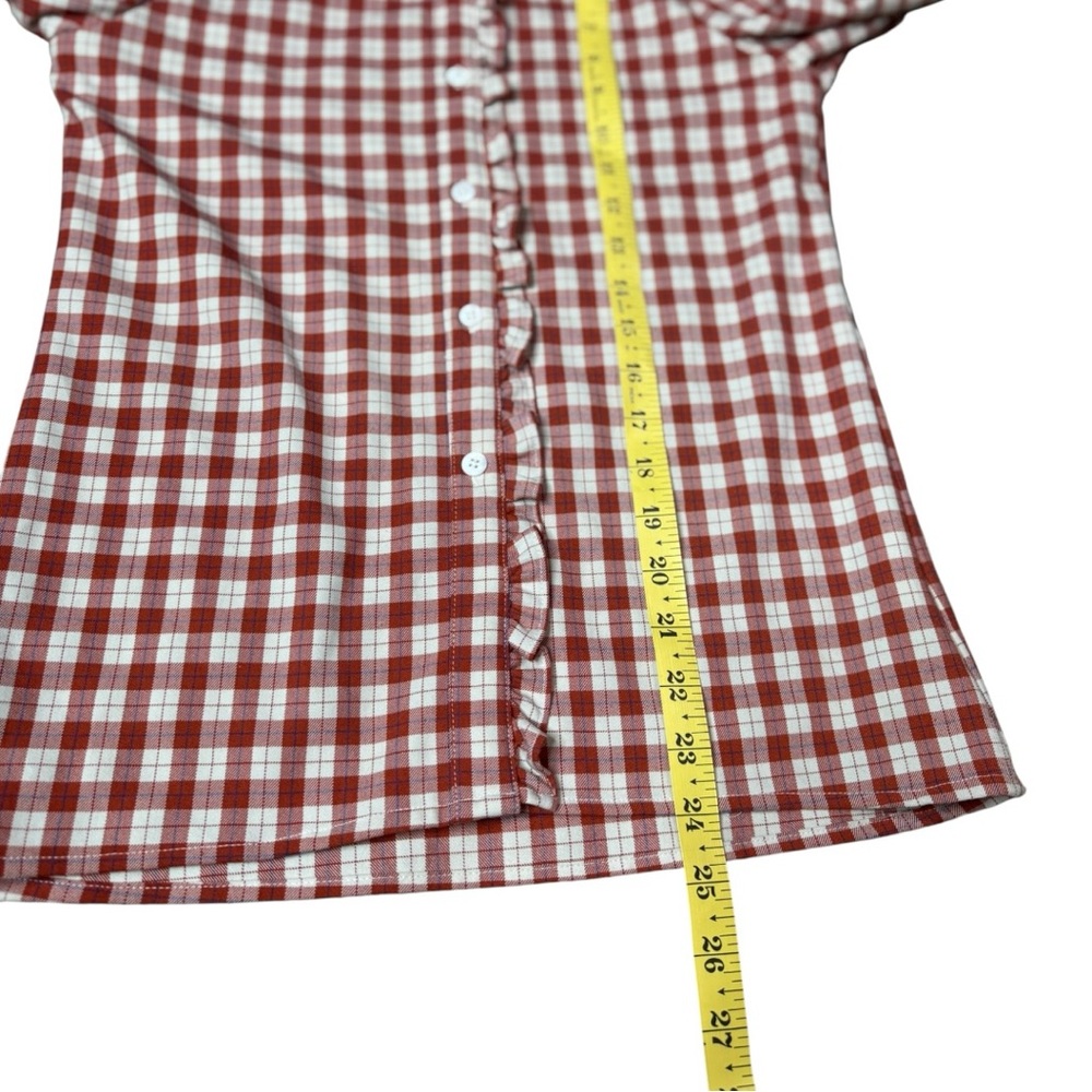 Kiel James Patrick Check Ruffle Shirt size XS - Picture 8 of 8